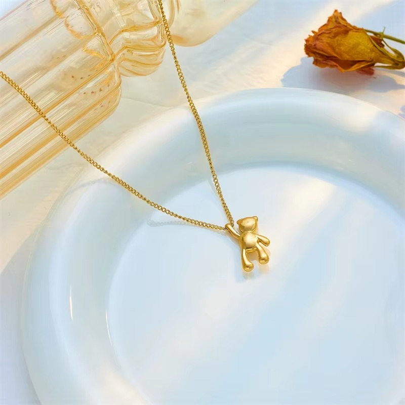 COLLAR LUXURYJOYASCL OSO 3D BAÑADO EN ORO 45 CM - 3