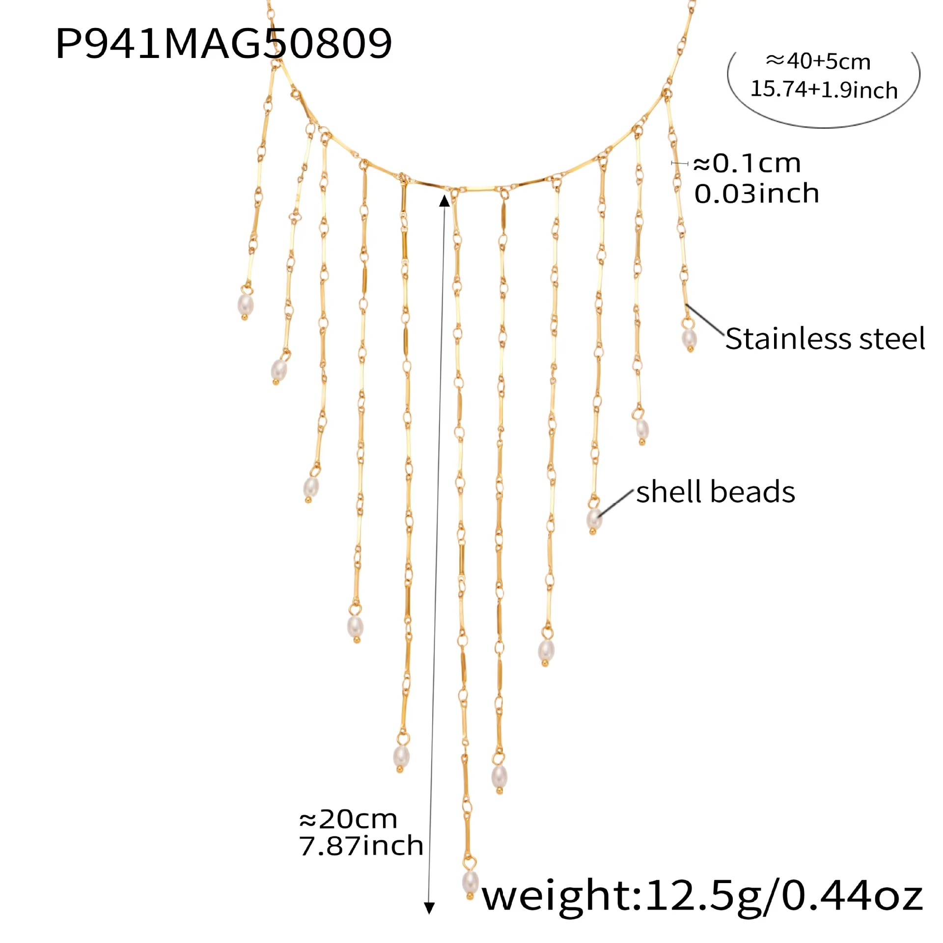 COLLAR DE PERLAS DE RIO NATURALES BAÑO ORO 18KT FIESTA - 2
