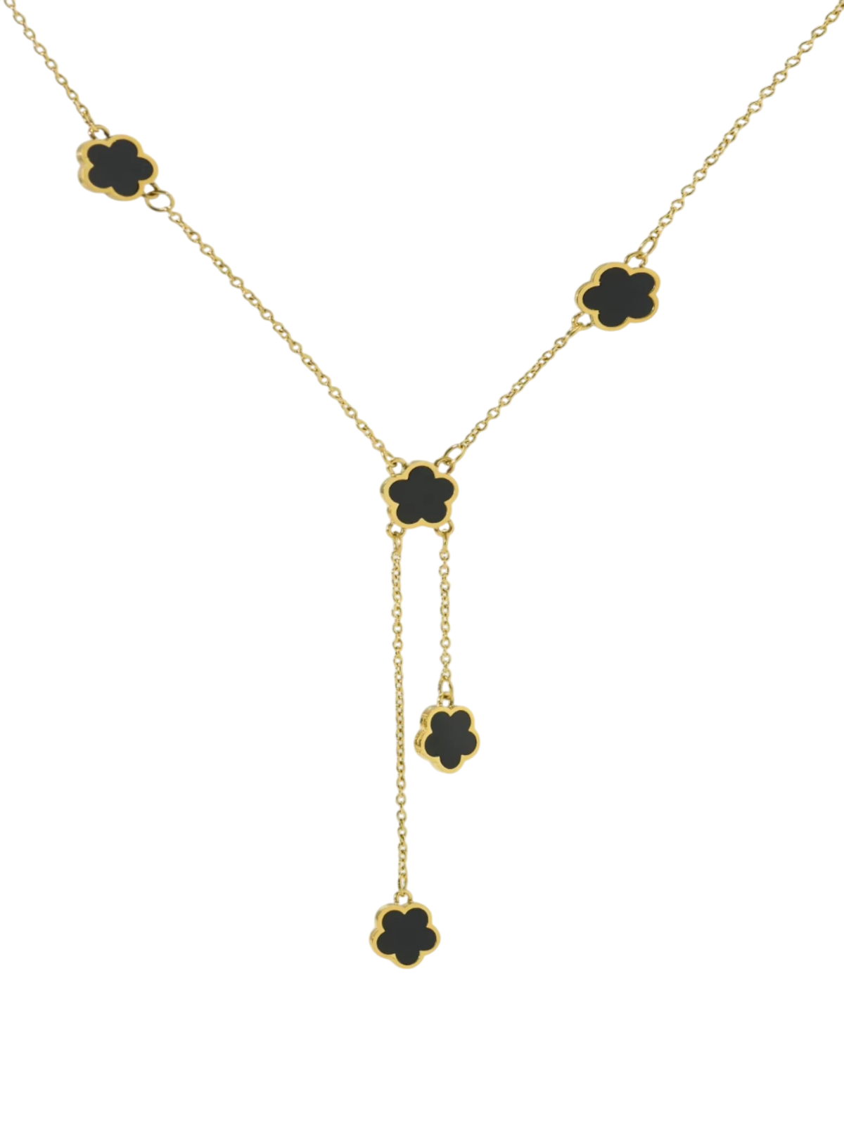 COLLAR LUXURYJOYASCL FLORES DOBLES BAÑADO EN ORO18KT - 1
