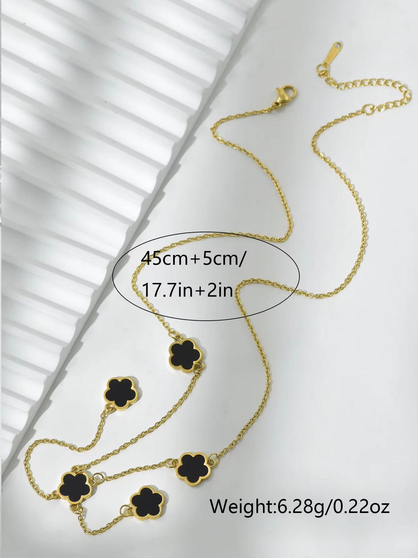 COLLAR LUXURYJOYASCL FLORES DOBLES BAÑADO EN ORO18KT - 4