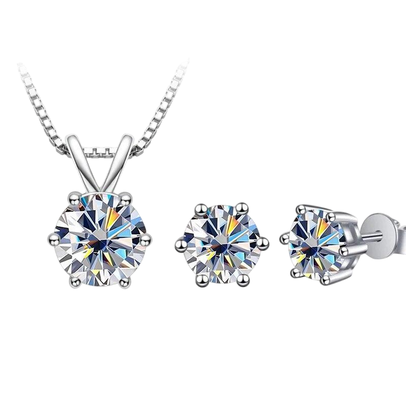 COLLAR Y PENDIENTES CONJUNTO DIAMANTES CERTIFICADOS - 1