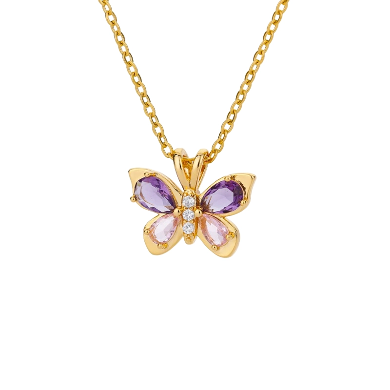 OFERTA! COLLAR EXCLUSIVO MARIPOSA ORO 18KT AMATISTAJR - 1
