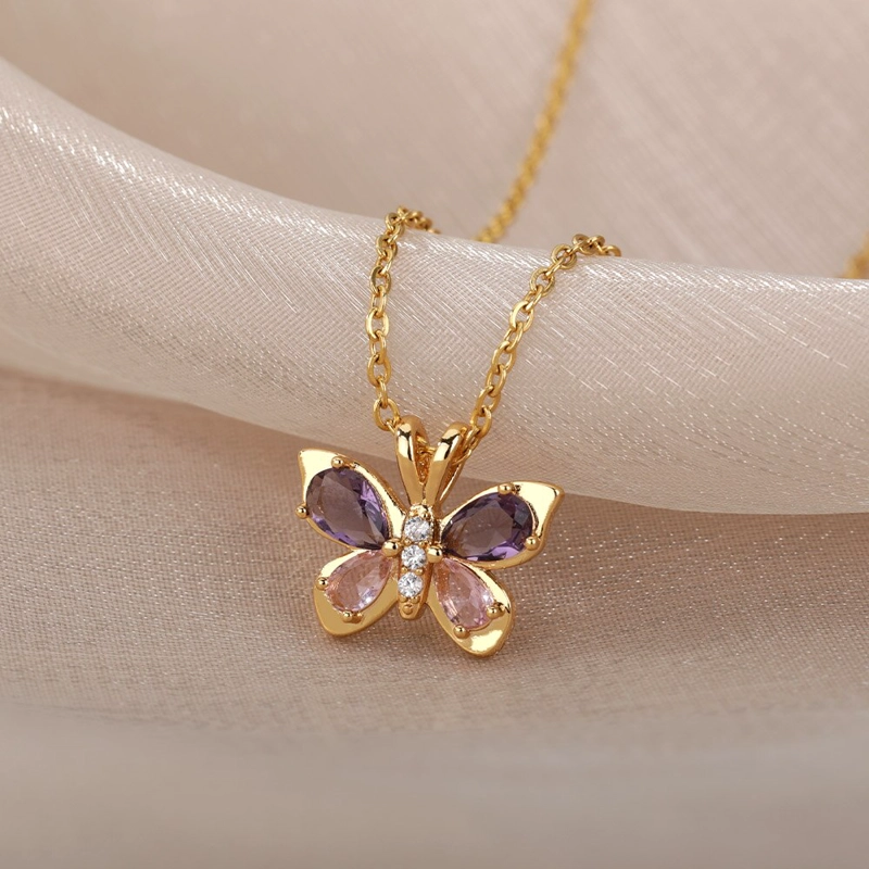 OFERTA! COLLAR EXCLUSIVO MARIPOSA ORO 18KT AMATISTAJR - 2