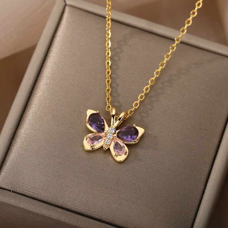 OFERTA! COLLAR EXCLUSIVO MARIPOSA ORO 18KT AMATISTAJR - 3