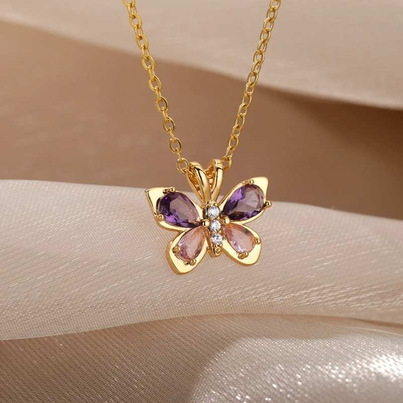 OFERTA! COLLAR EXCLUSIVO MARIPOSA ORO 18KT AMATISTAJR - 4
