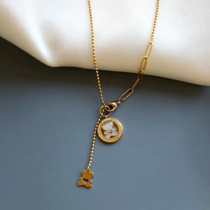 OFERTA! COLLAR OSO VERMEIL, BAÑO ORO 18KJR - 3