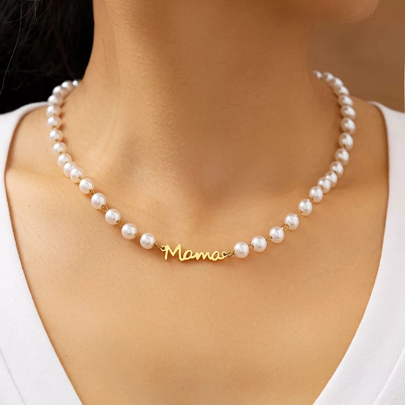 COLLAR PERLAS ORO MAMA ESPECIAL DIA DE LA MADRE MUJERJR - 1