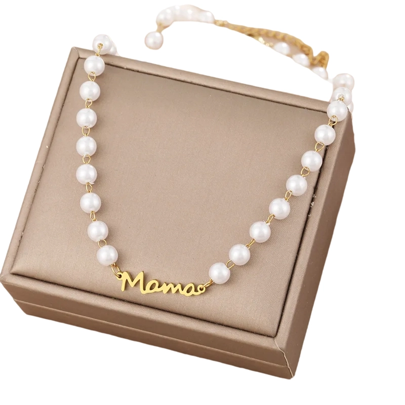 COLLAR PERLAS ORO MAMA ESPECIAL DIA DE LA MADRE MUJERJR - 2