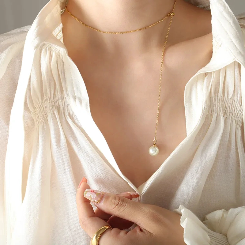 CYBER OFF! COLLAR PERLA CULTIVADA ORO 18KT AJUSTABLEJR - 3