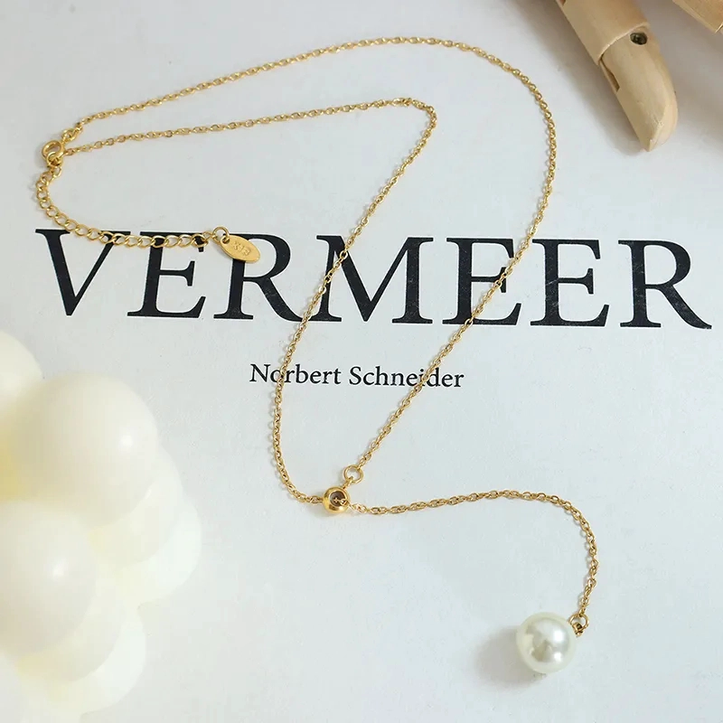 CYBER OFF! COLLAR PERLA CULTIVADA ORO 18KT AJUSTABLEJR - 4