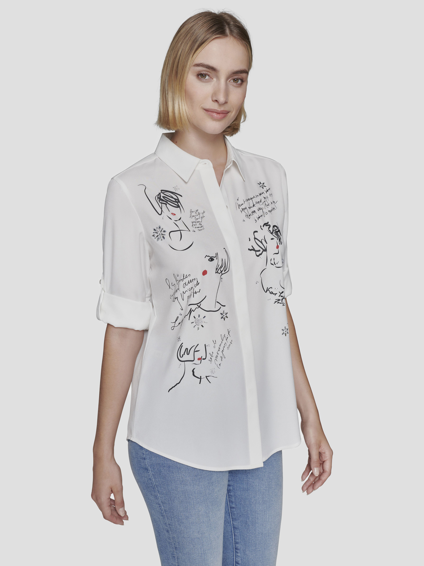 CAMISA DE POPELINA CON DIBUJO GRAFICO - 4