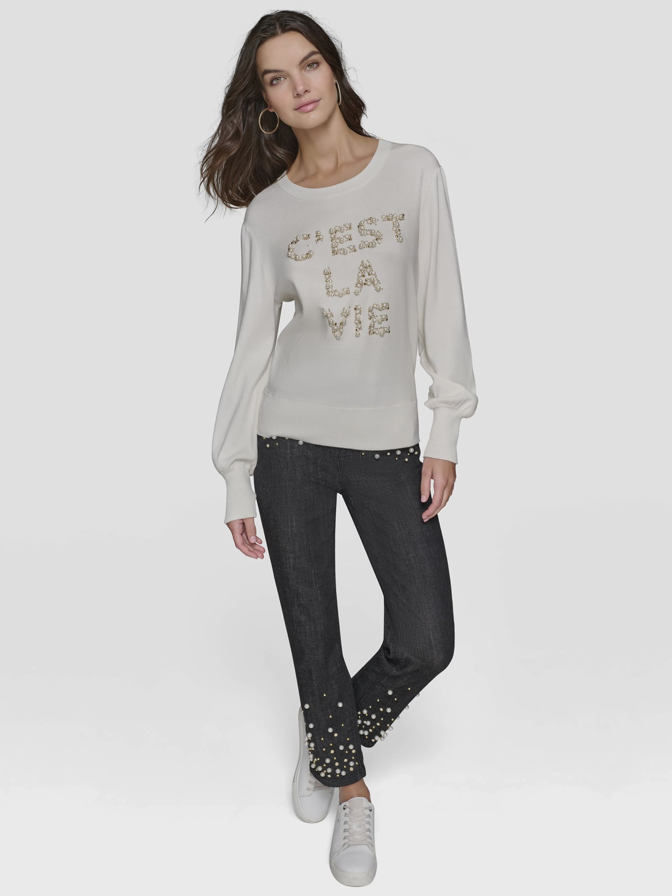 SWEATER CON ADORNO DE PERLAS - 2