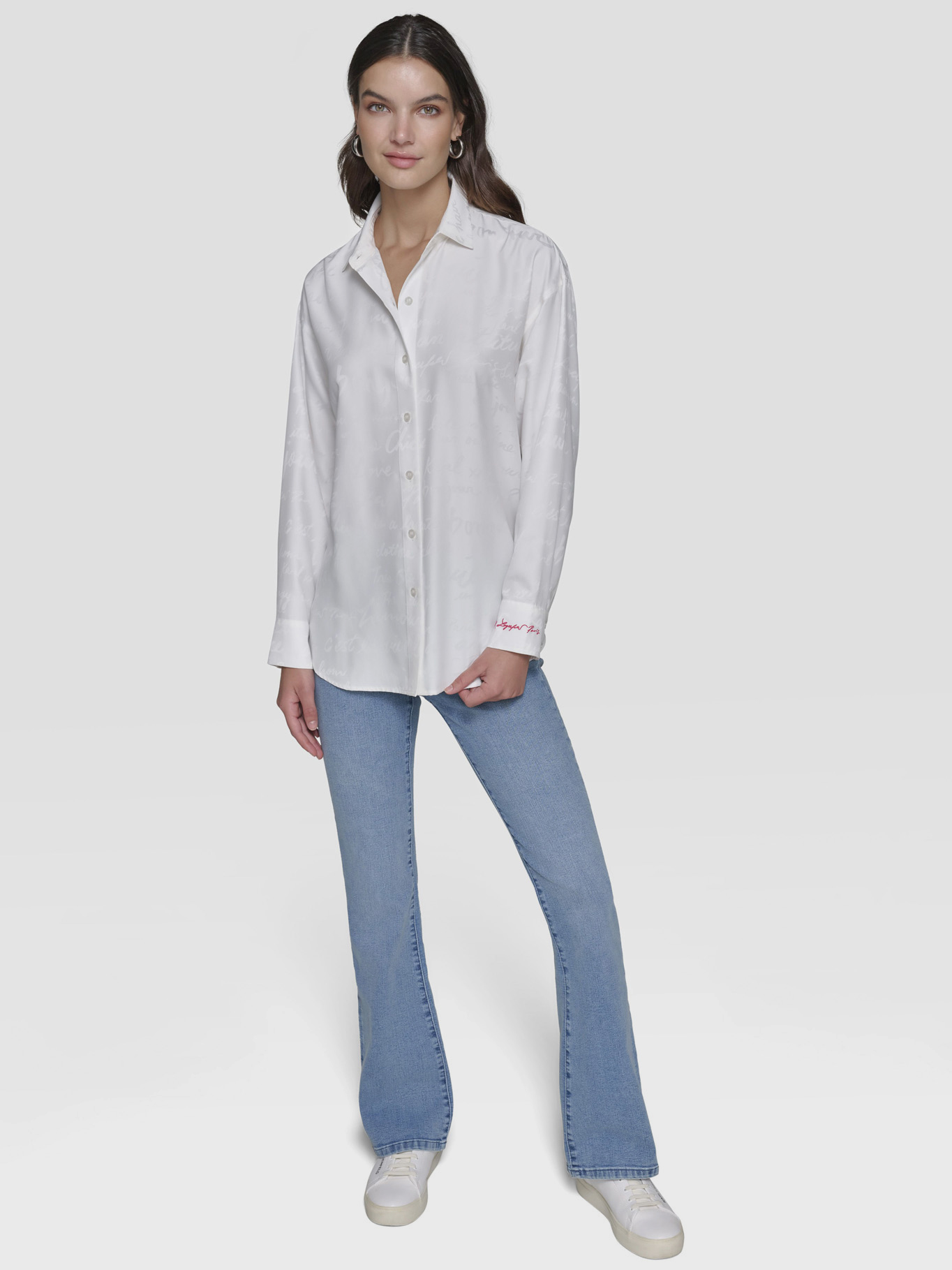 CAMISA OVERZISE CON ESTAMPADO TONAL - 2