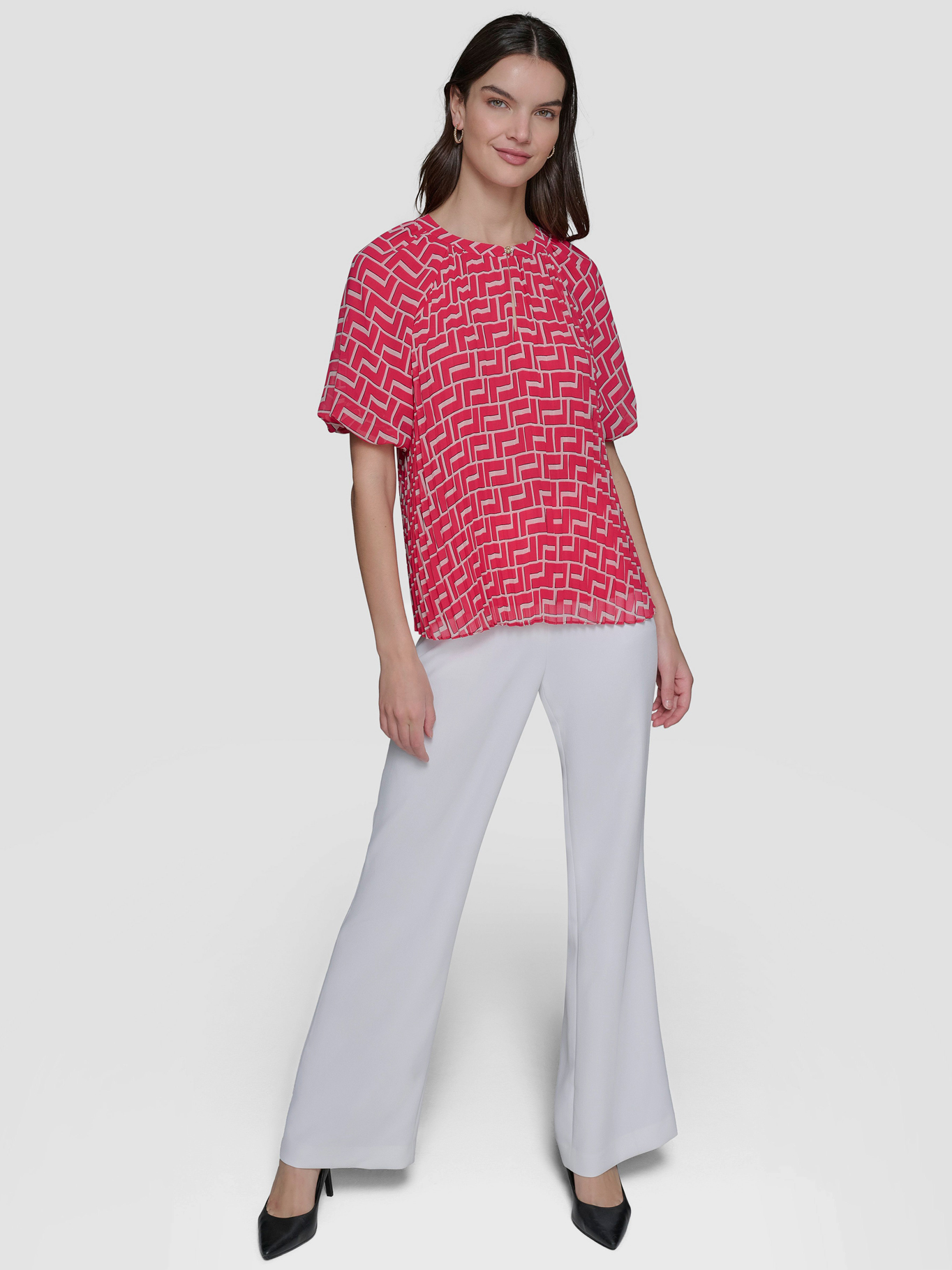 BLUSA CHIFFON CON PLIEGUES - 2