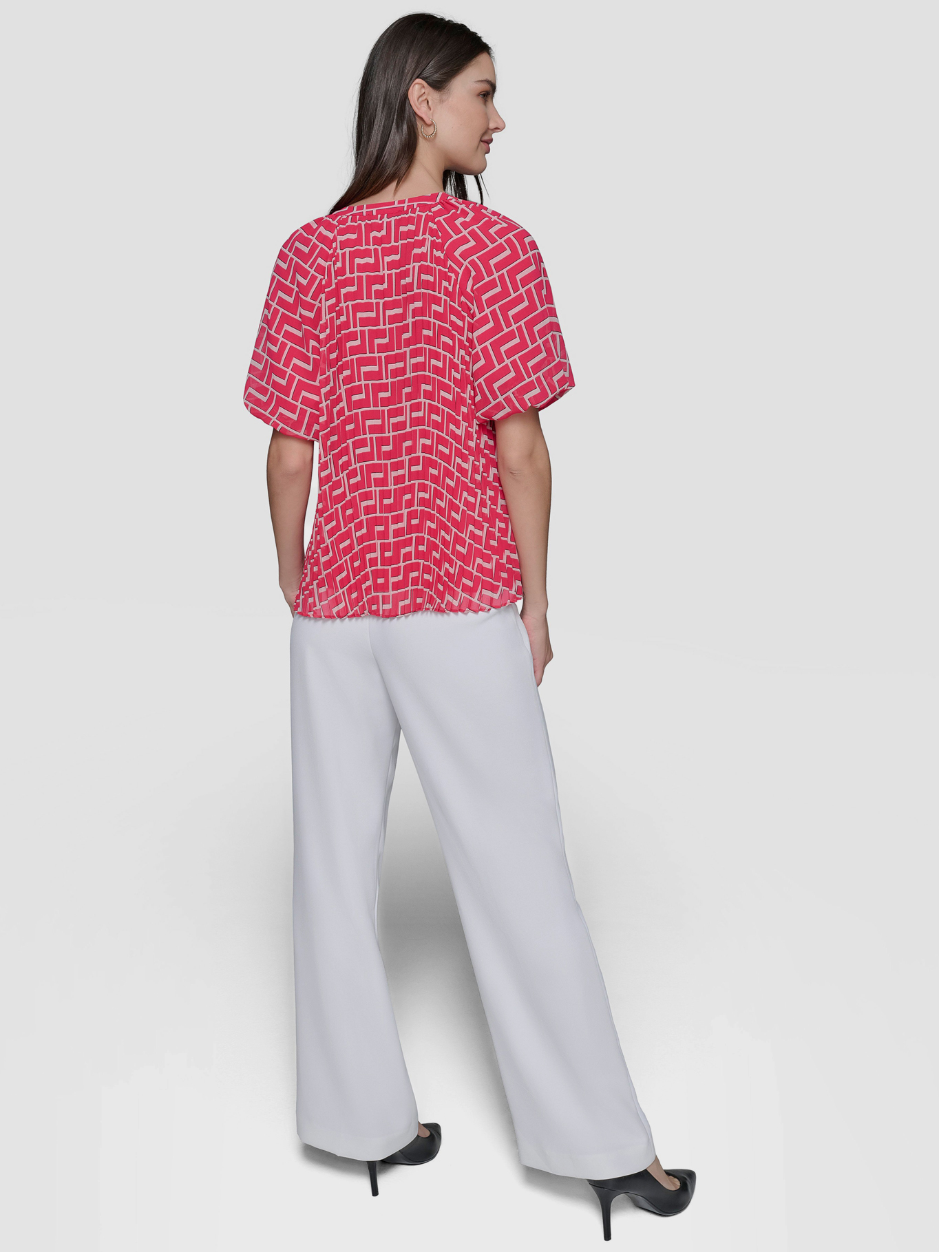 BLUSA CHIFFON CON PLIEGUES - 3