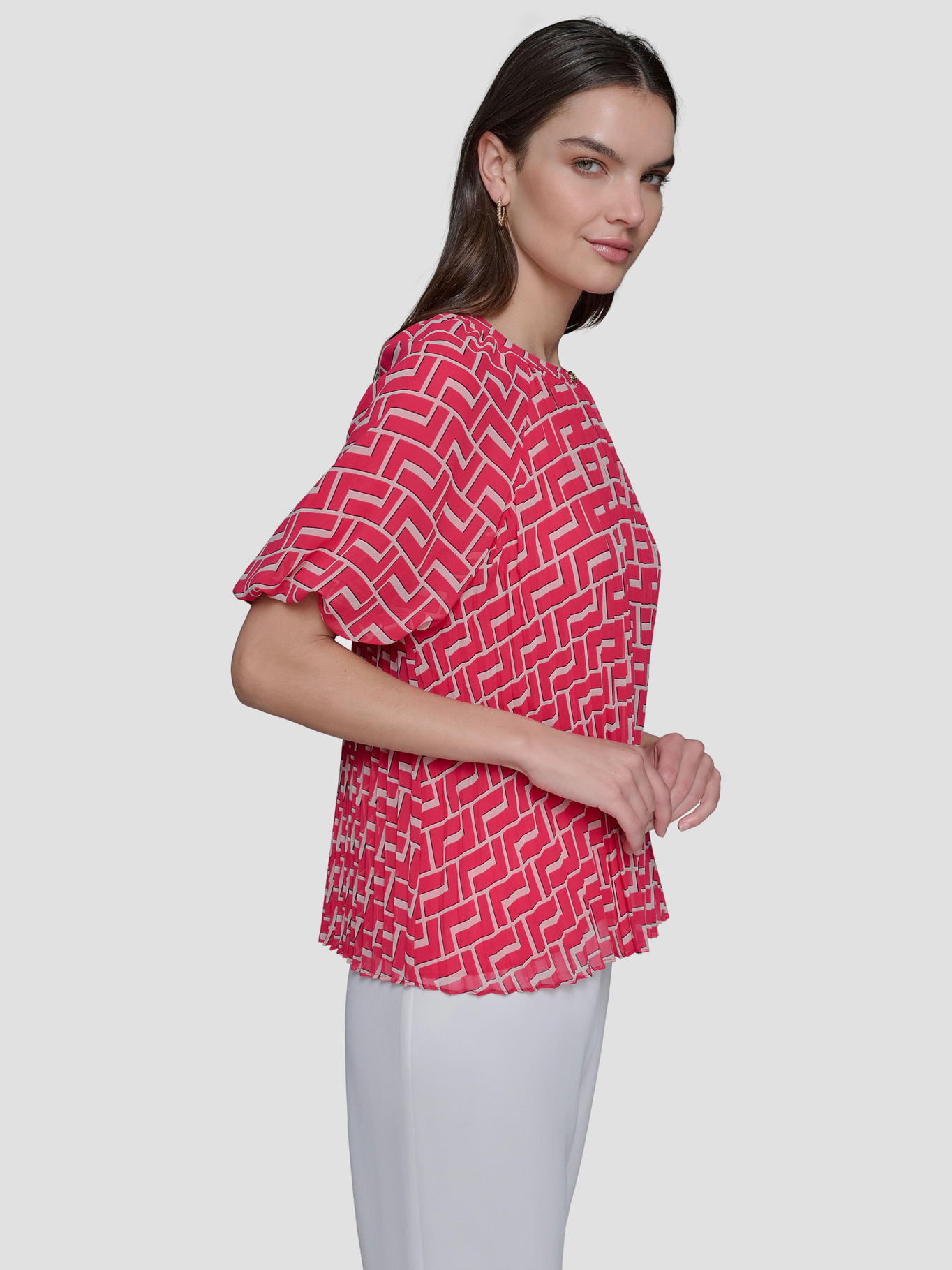 BLUSA CHIFFON CON PLIEGUES - 5