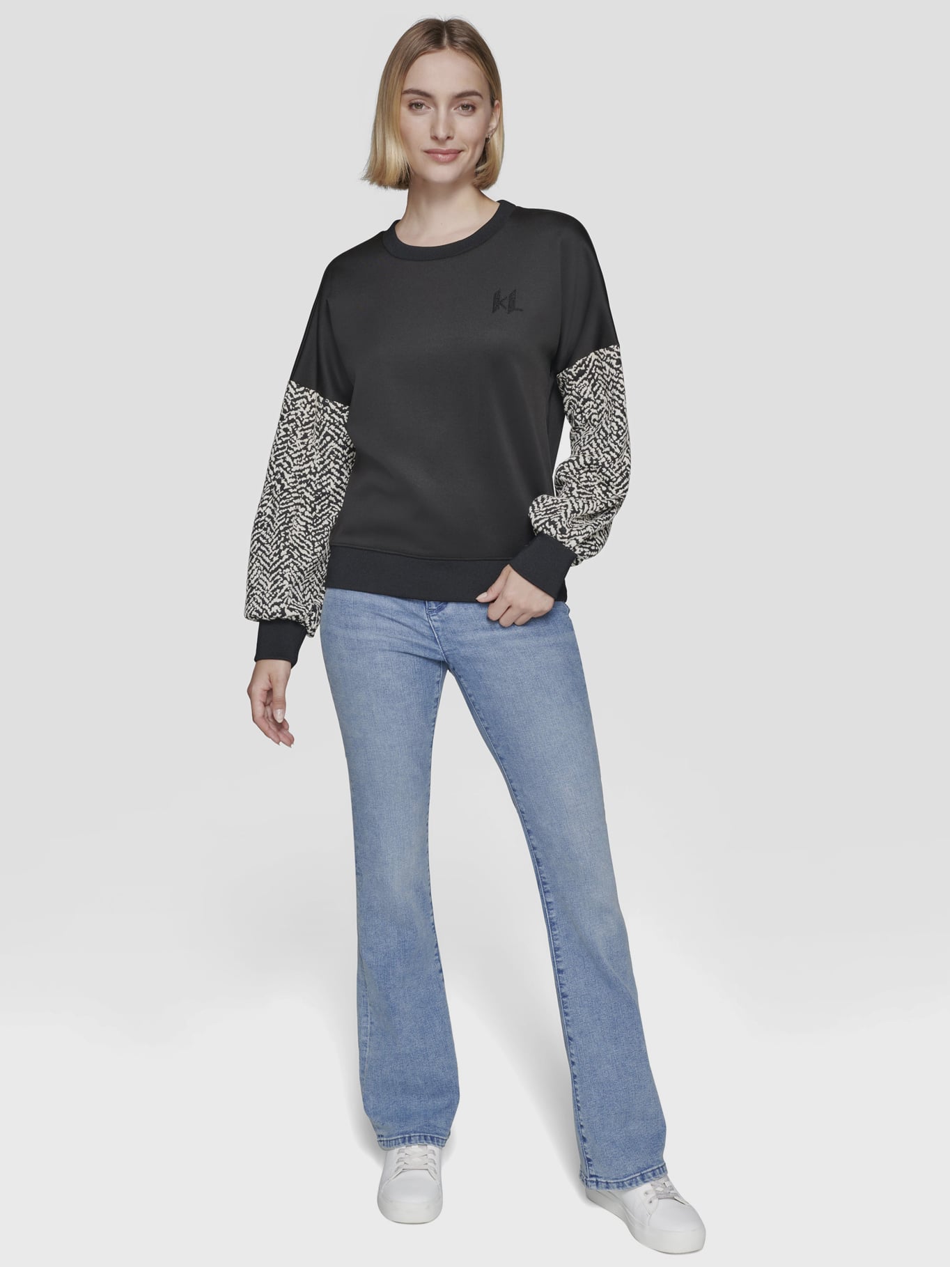 SWEATER DE PUNTO CON MANGAS EN CONTRASTE - 2
