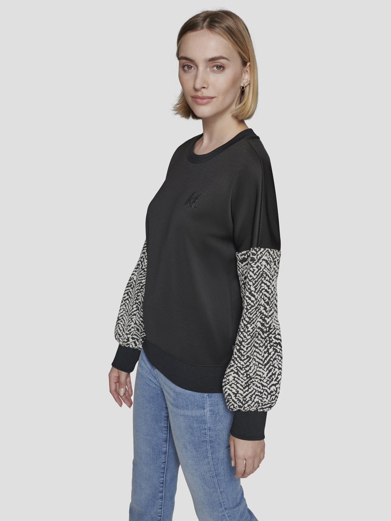 SWEATER DE PUNTO CON MANGAS EN CONTRASTE - 4