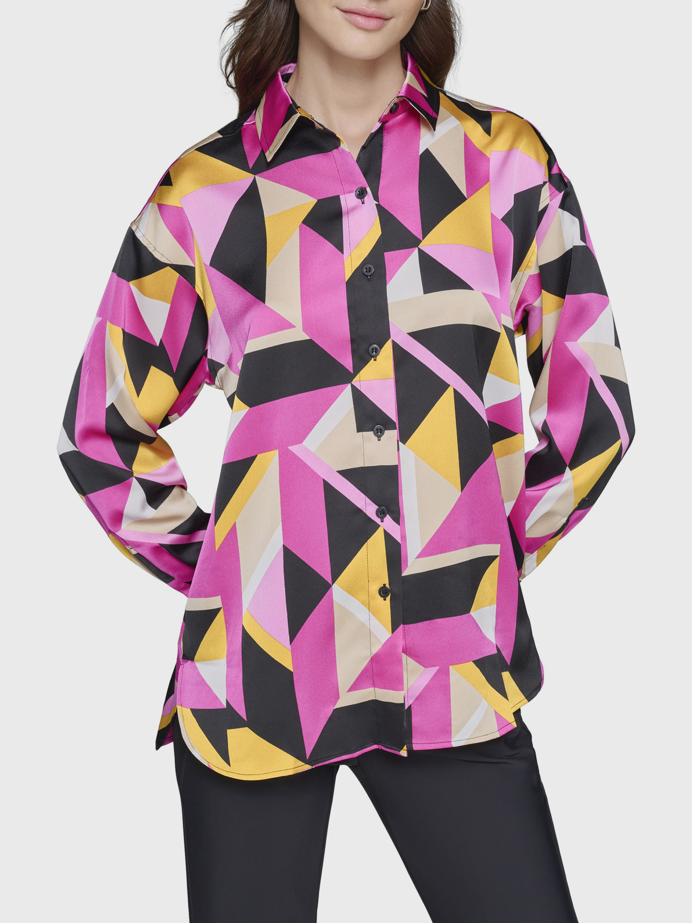 BLUSA CON PRINT GEOME TRICO - 1