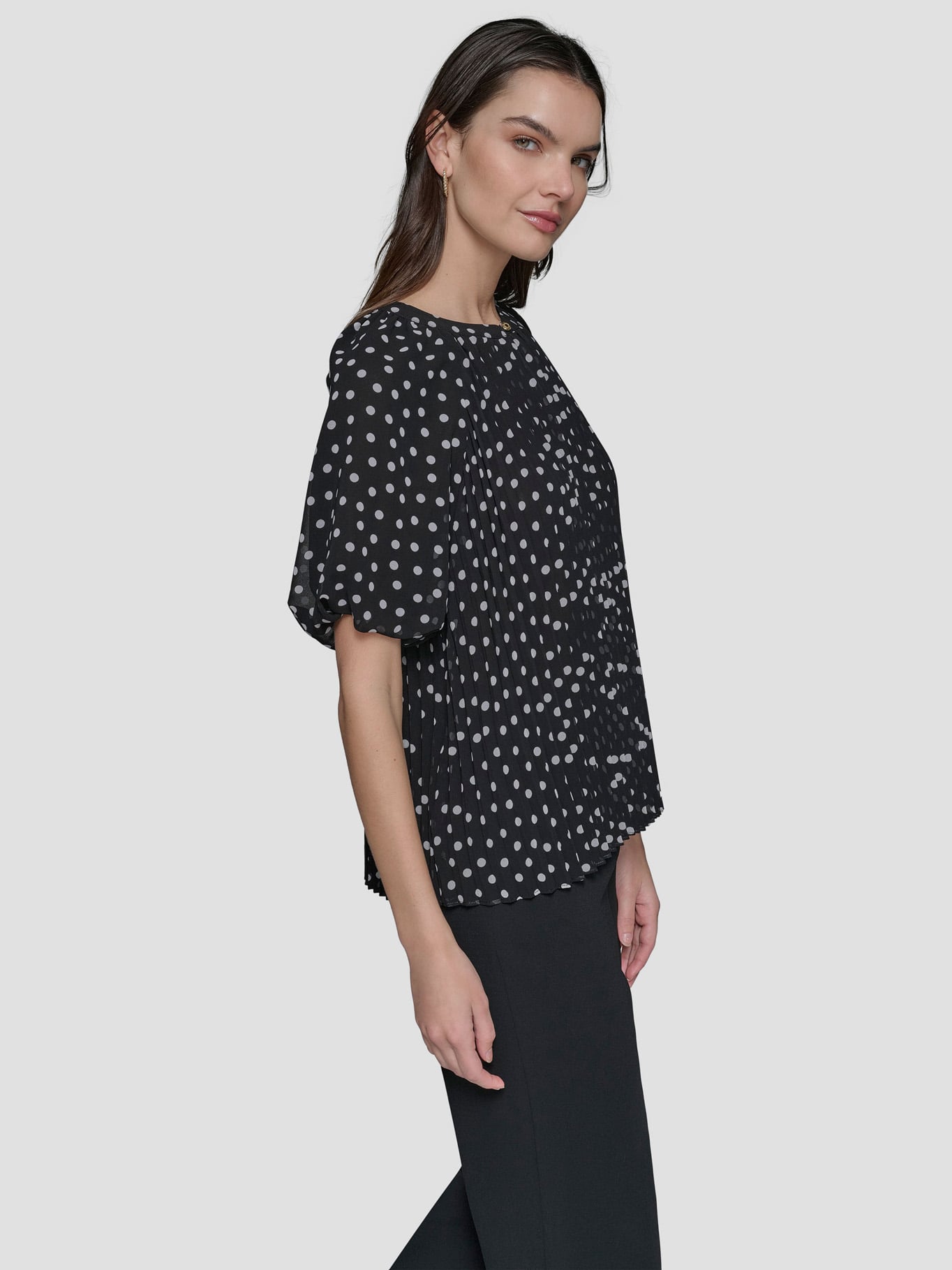 BLUSA CHIFFON CON PLIEGUES - 4