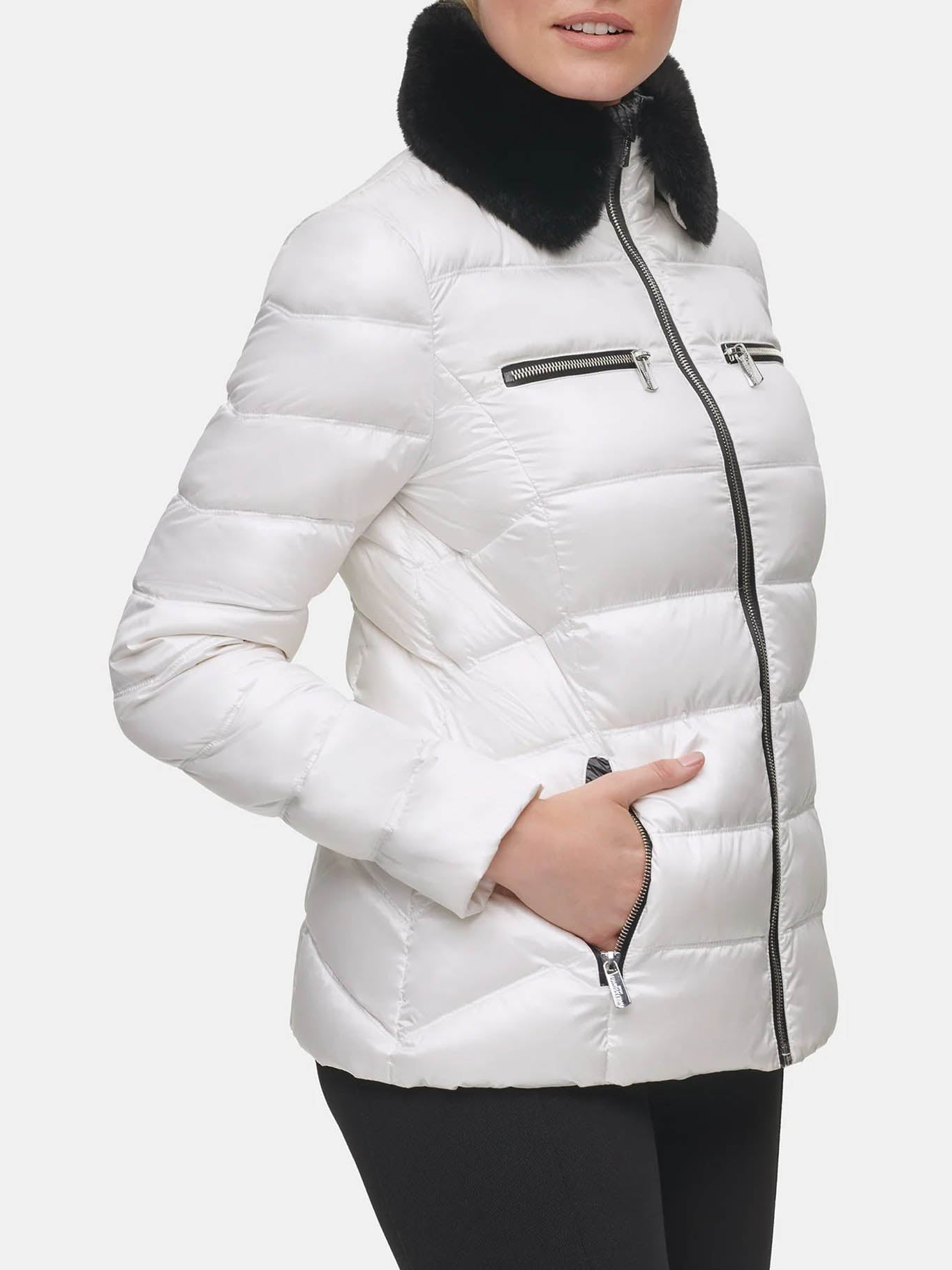 PARKA CON CUELLO DE CUERO SINTE TICO - 2