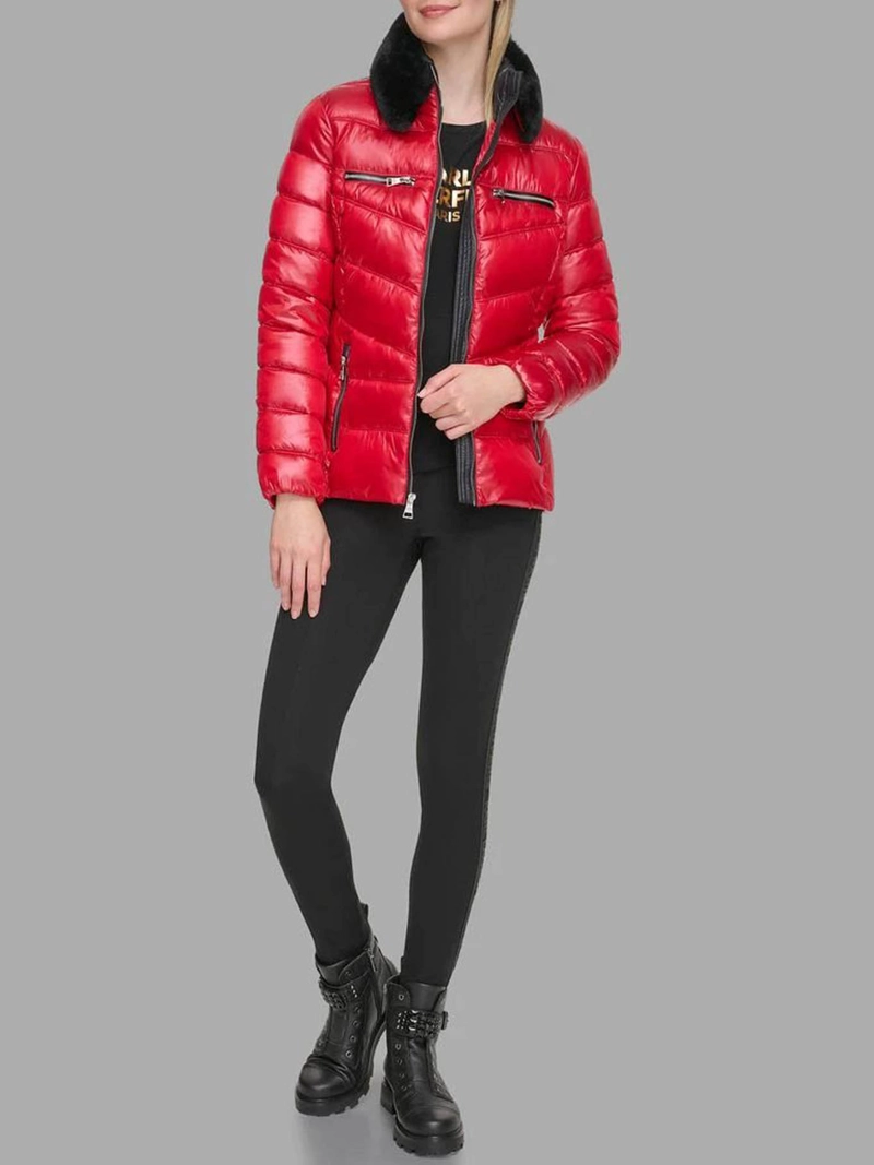 PARKA CON CUELLO DE CUERO SINTETICO - 2