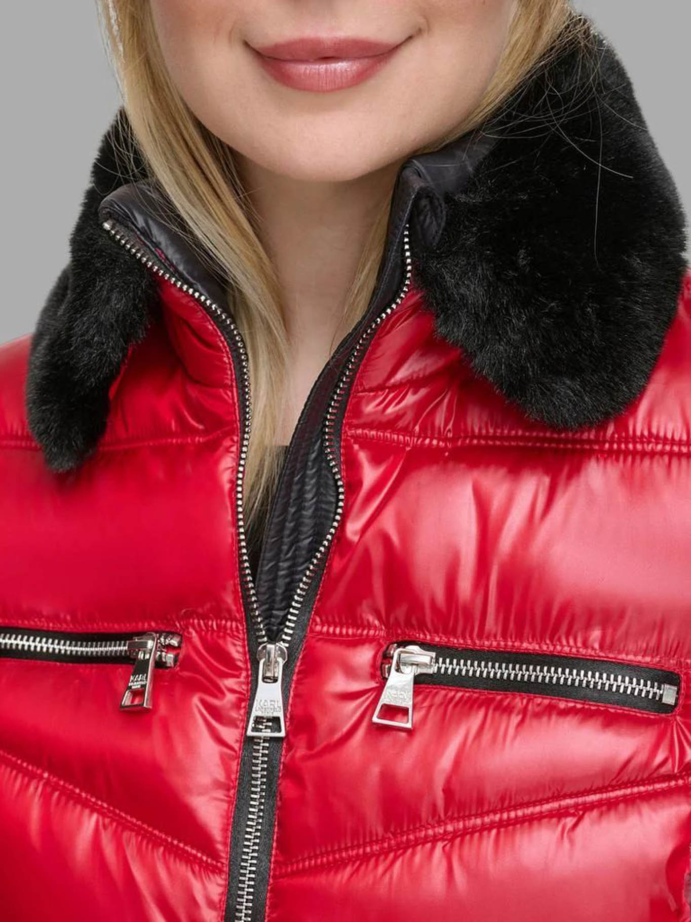 PARKA CON CUELLO DE CUERO SINTE TICO - 5