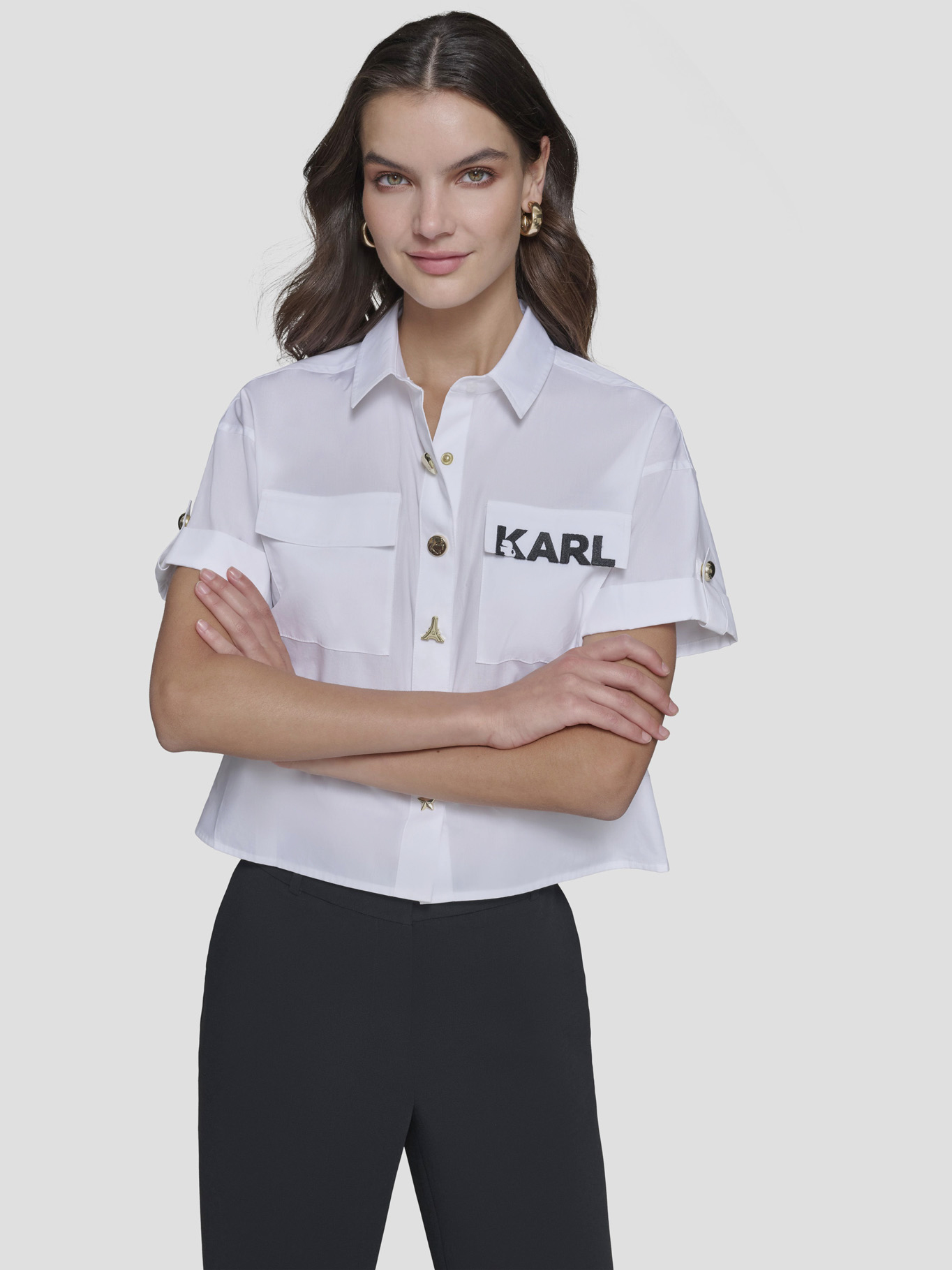 CAMISA POPLIN CON LOGOTIPO - 1