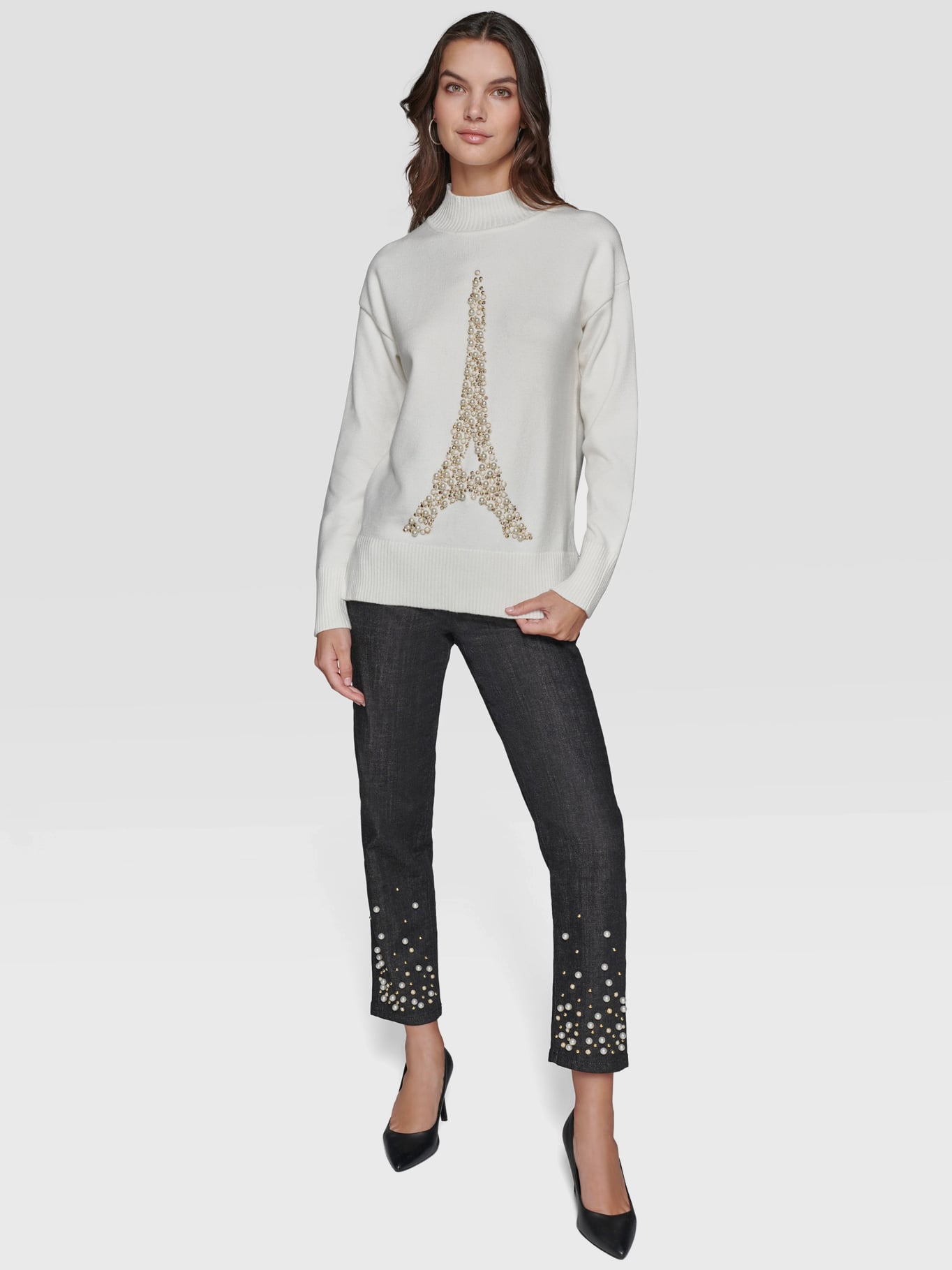 SWEATER CON TORRE EIFFEL A PERLAS - 2