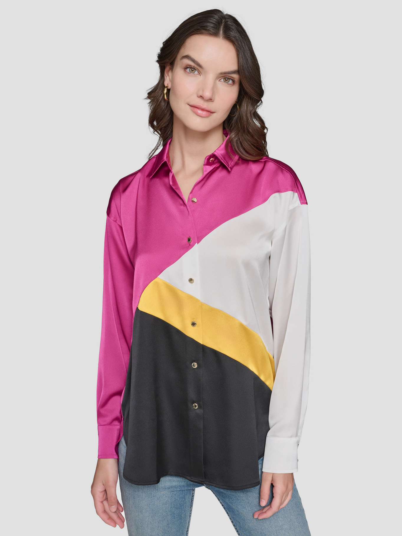 CAMISA CON BLOQUES DE COLORES - 1