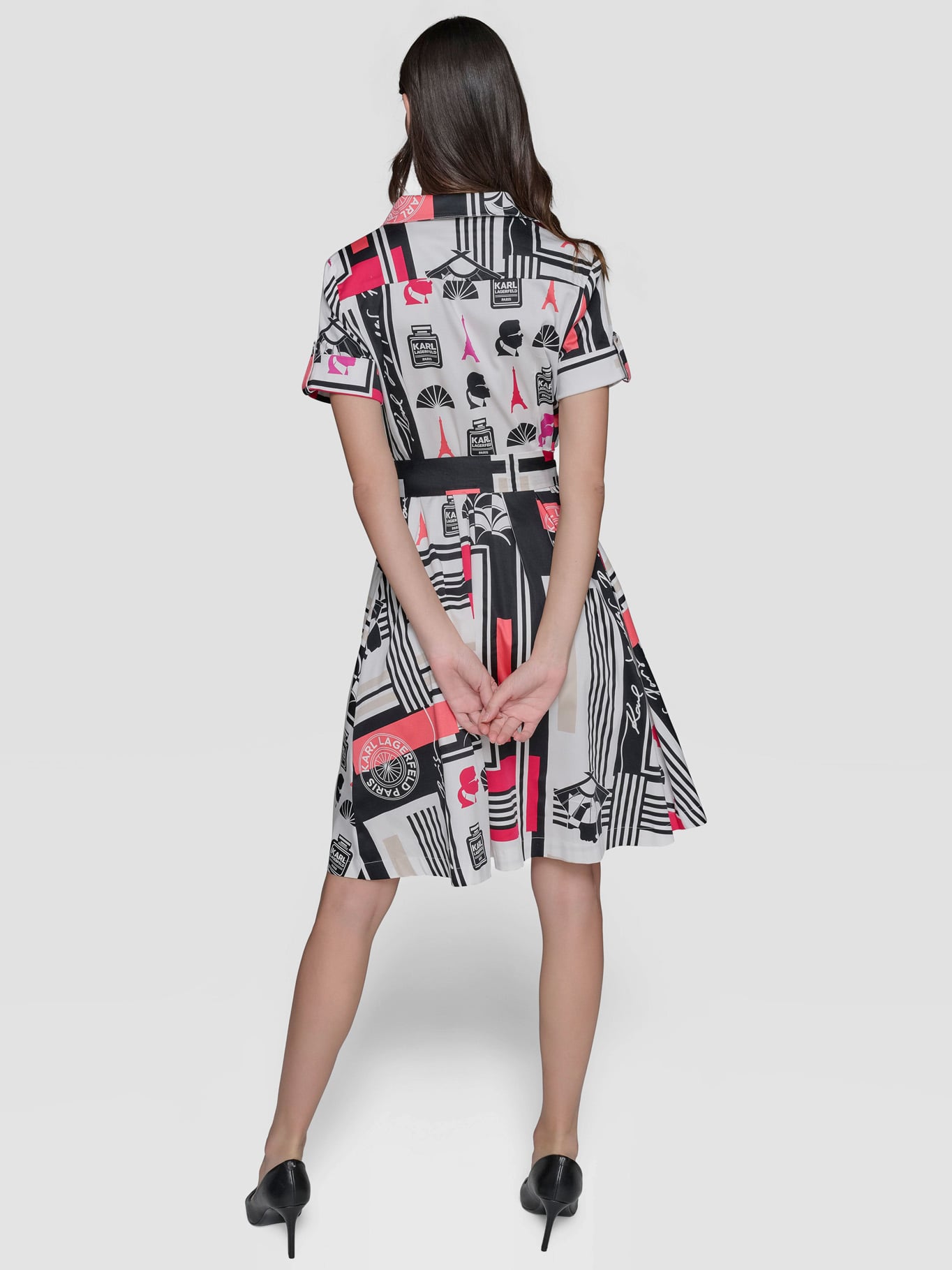 VESTIDO ESTAMPADO DE MANGAS CORTAS - 3