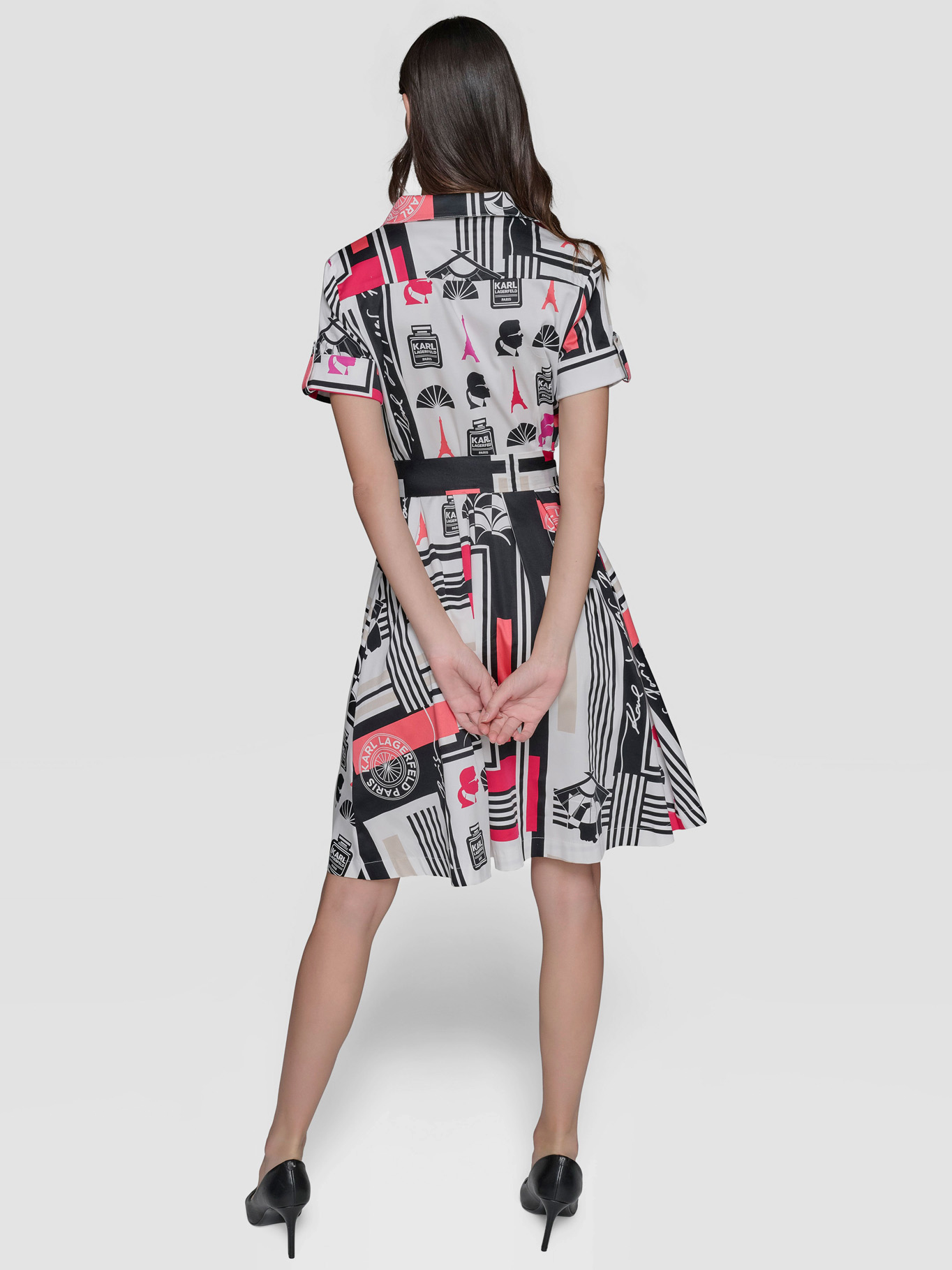 VESTIDO ESTAMPADO DE MANGAS CORTAS - 3