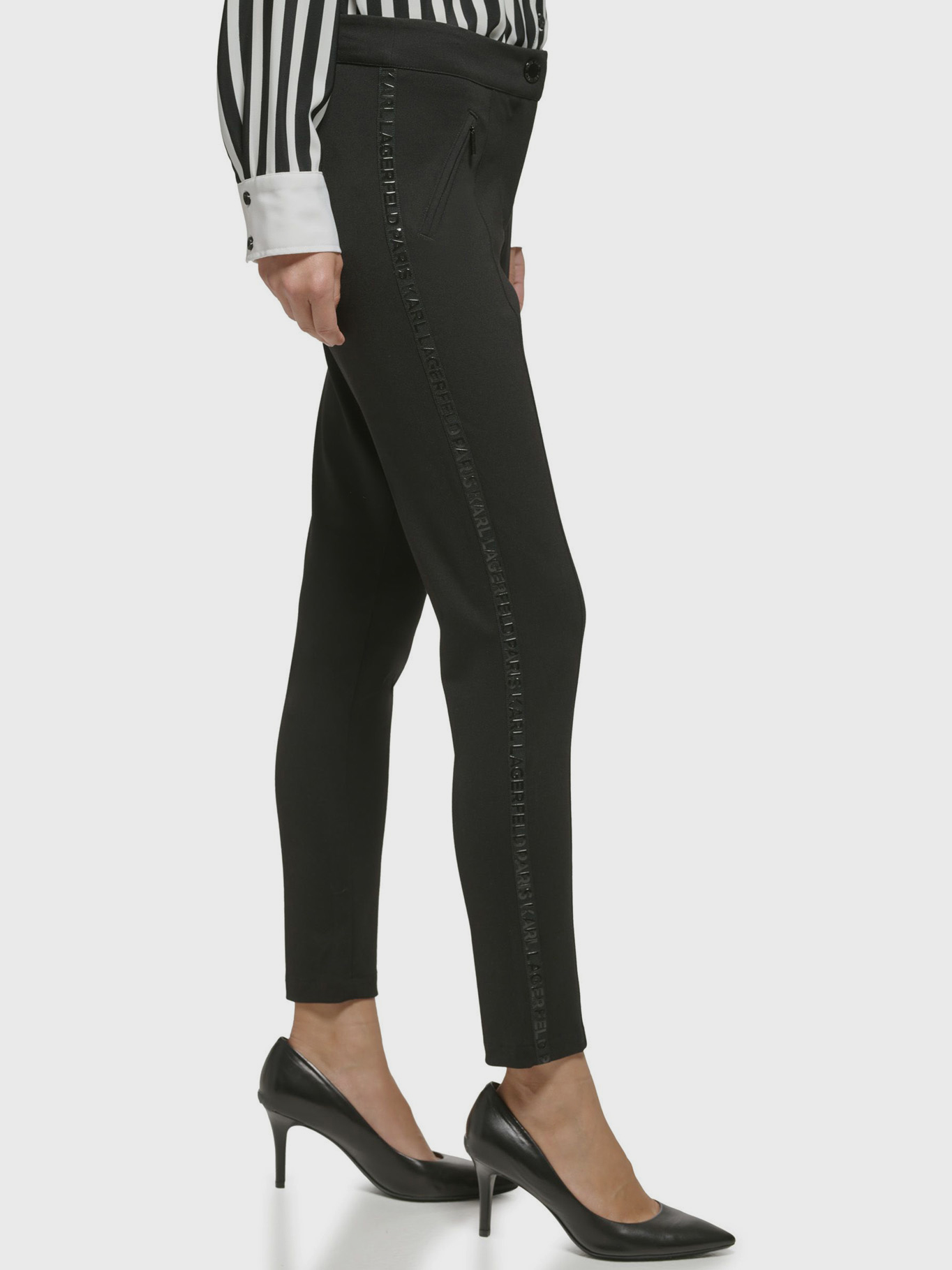 PANTALON CON CINTA DELGADA EN LOS LATERALES - 3