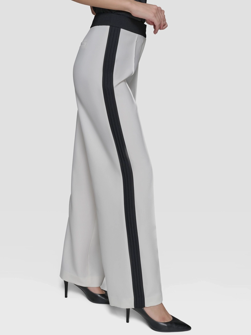 PANTALON CON PLIEGUES EN CONTRASTE - 3