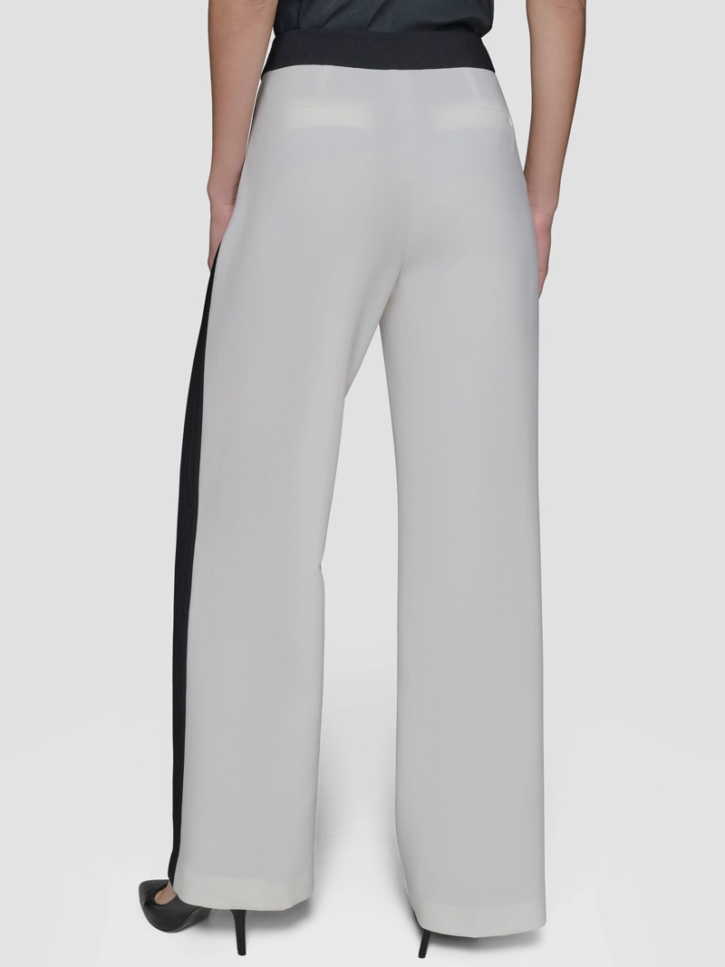 PANTALON CON PLIEGUES EN CONTRASTE - 5