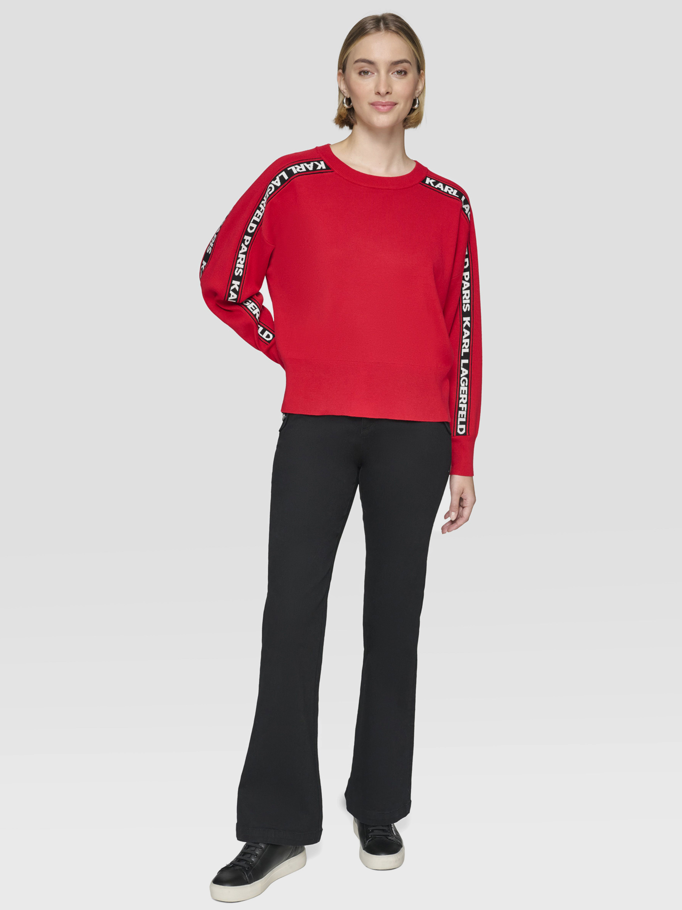 SWEATER PULLOVER CON LOGO EN LAS MANGAS - 2