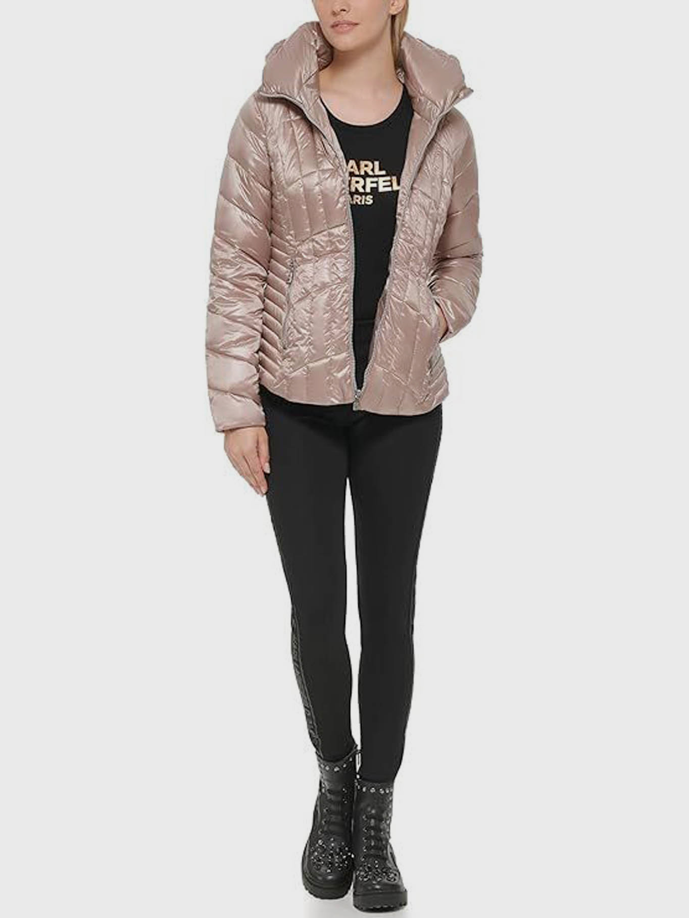 CHAQUETA ARRUGADA ACOLCHADA - 1