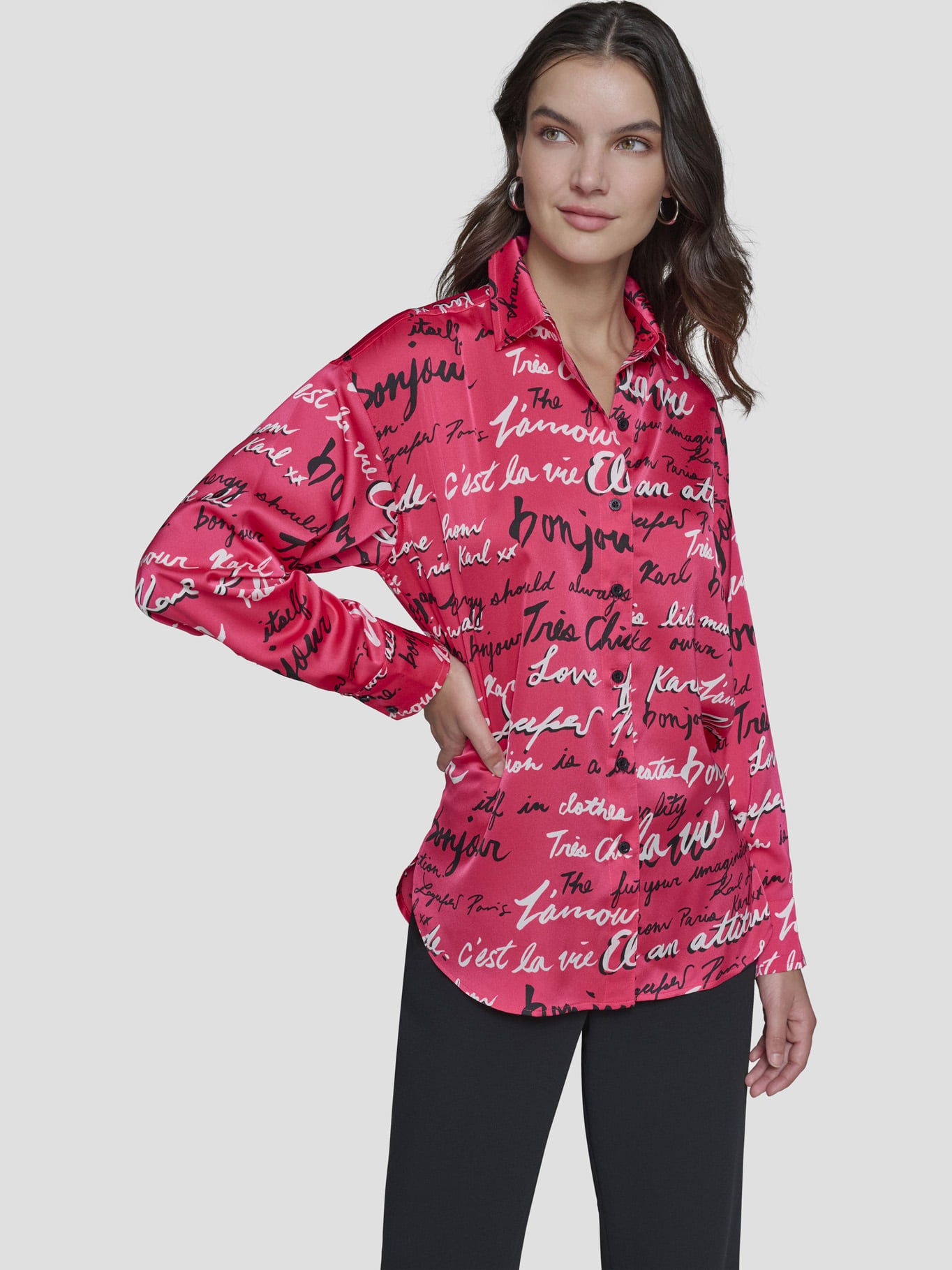 BLUSA ESTAMPADA MANGA LARGA - 1