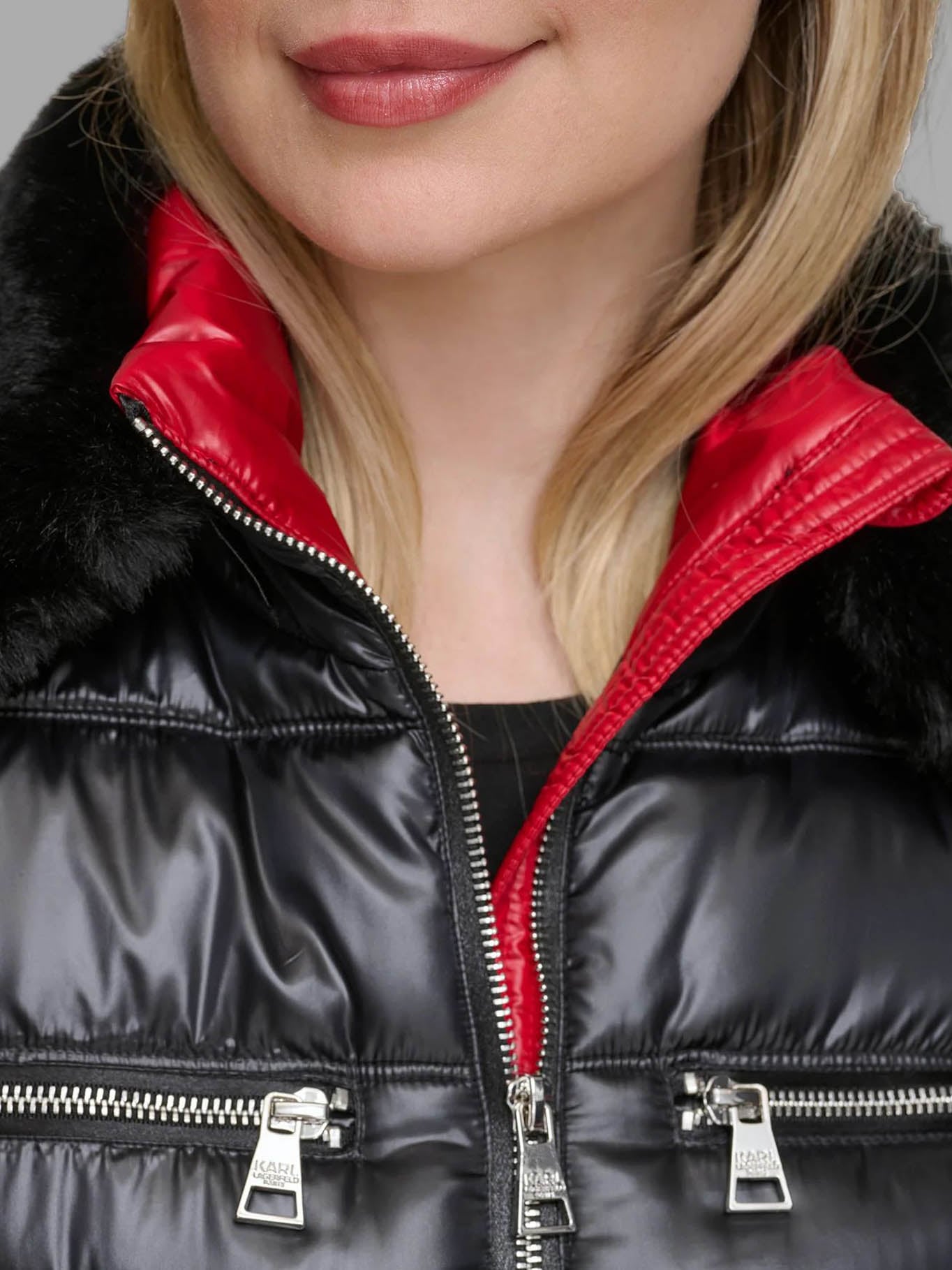 PARKA CON CUELLO DE CUERO SINTE TICO - 4