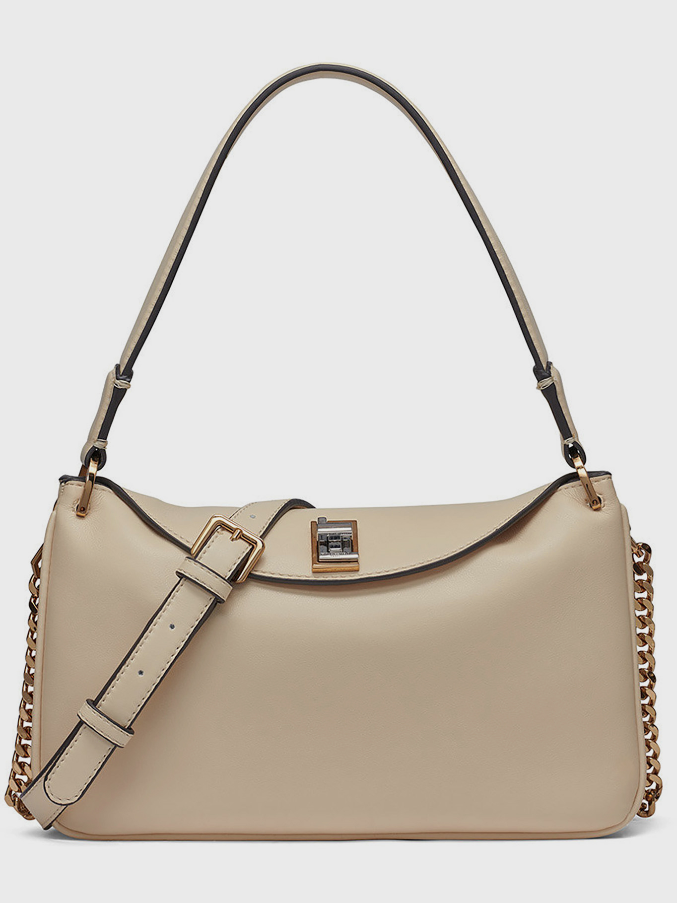 CARTERA DE HOMBRO CON BROCHE GIRATORIO - NADINE - 1