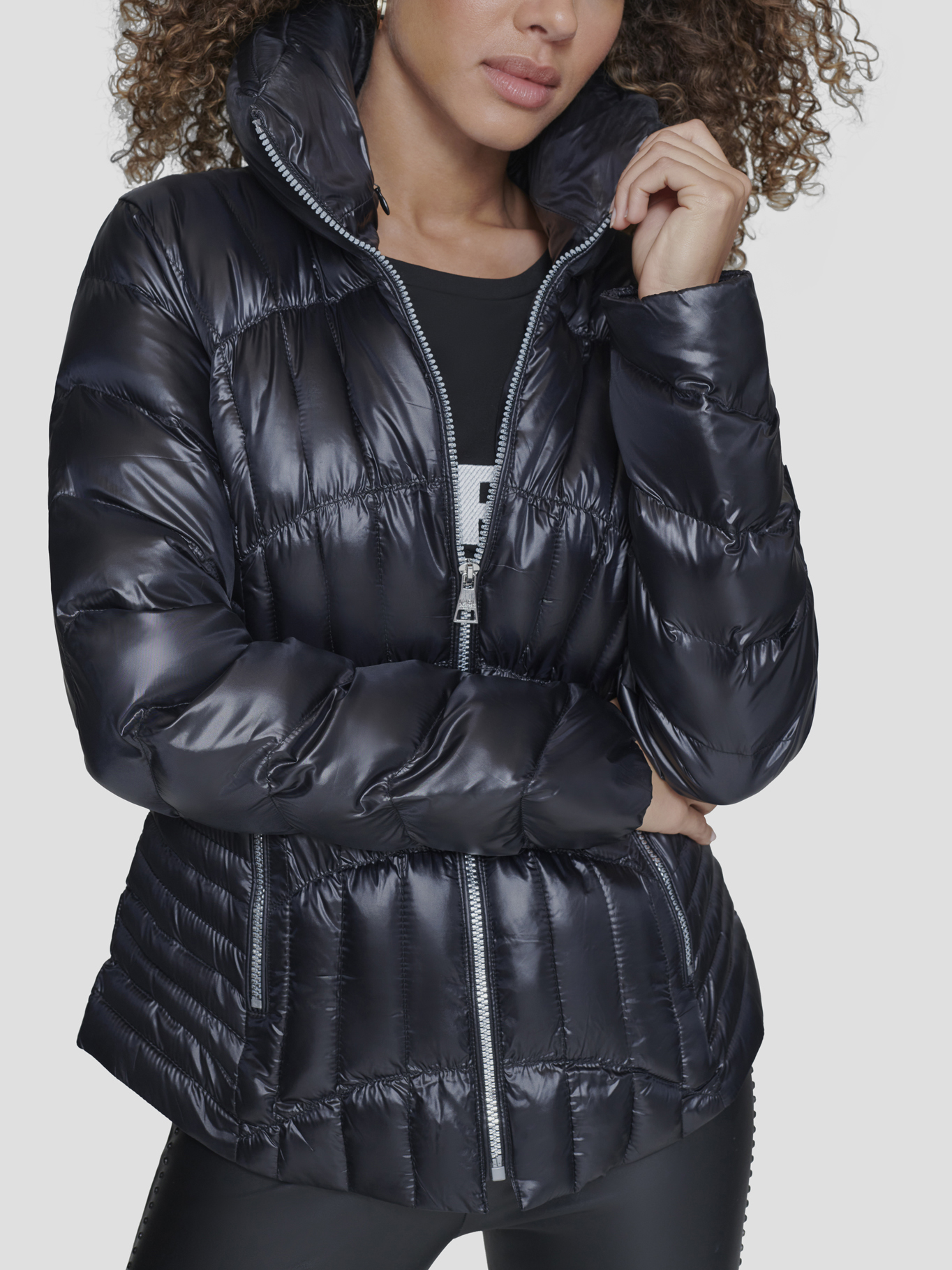 CHAQUETA ARRUGADA ACOLCHADA - 1
