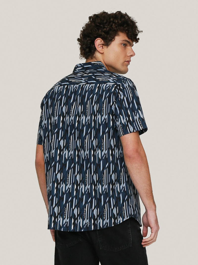 CAMISA CON ESTAMPADO GEOMETRICO - 4