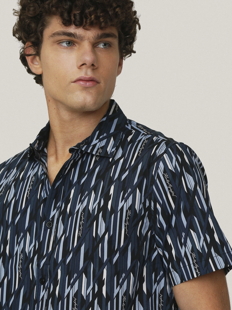 CAMISA CON ESTAMPADO GEOMETRICO - 5