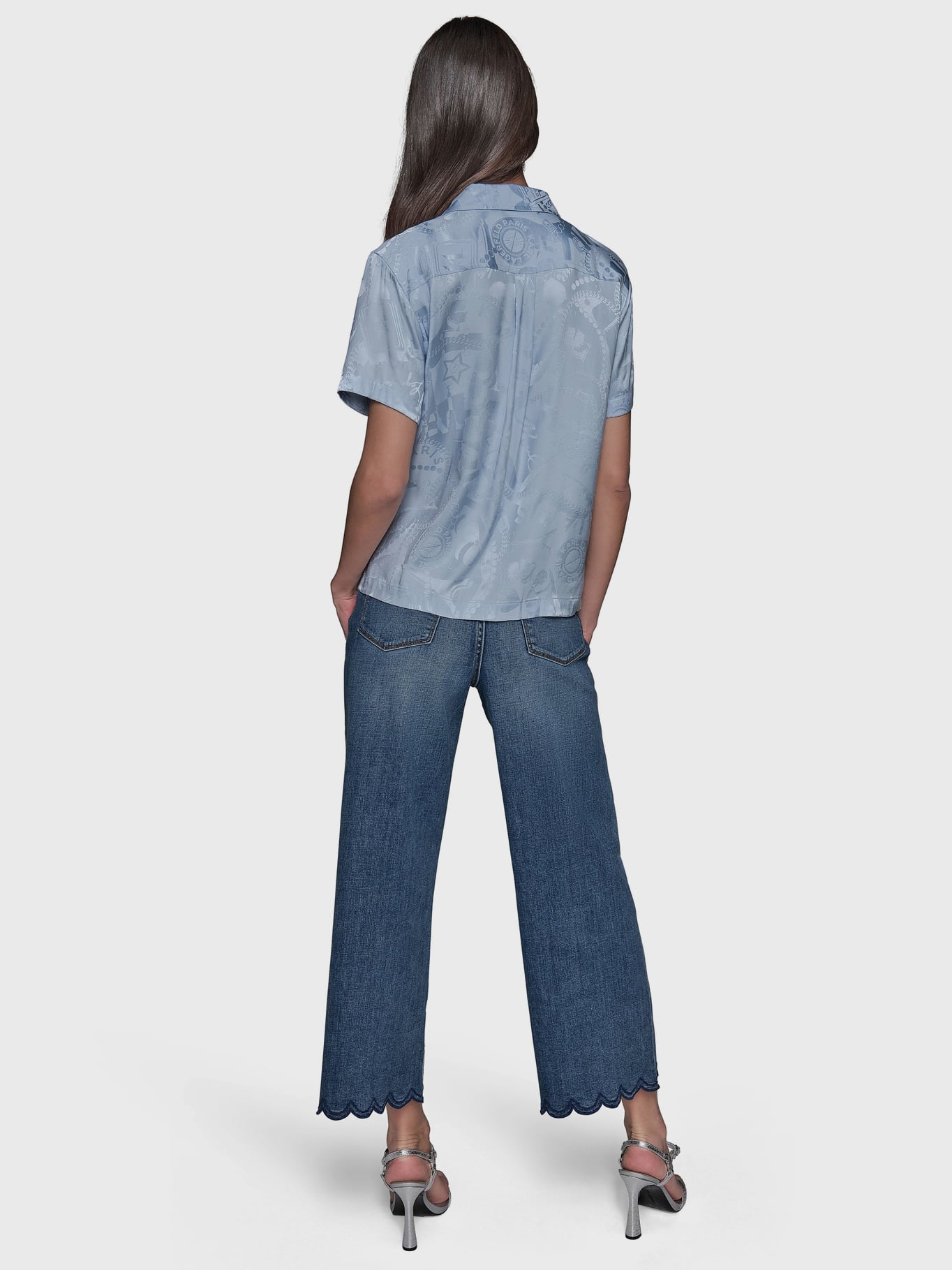 BLUSA JACQUARD DE MANGA CORTA - 3
