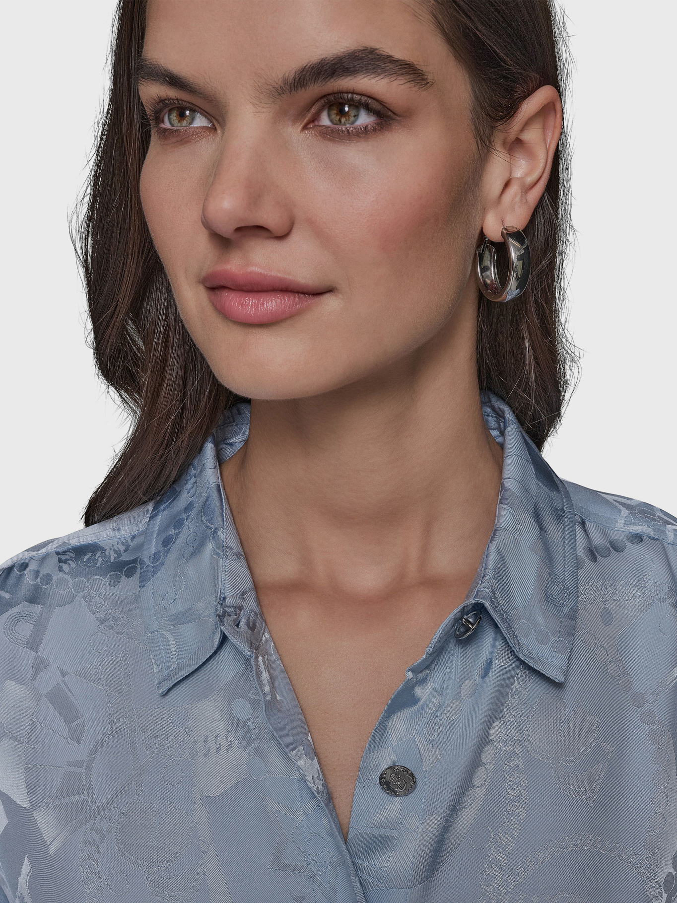 BLUSA JACQUARD DE MANGA CORTA - 5
