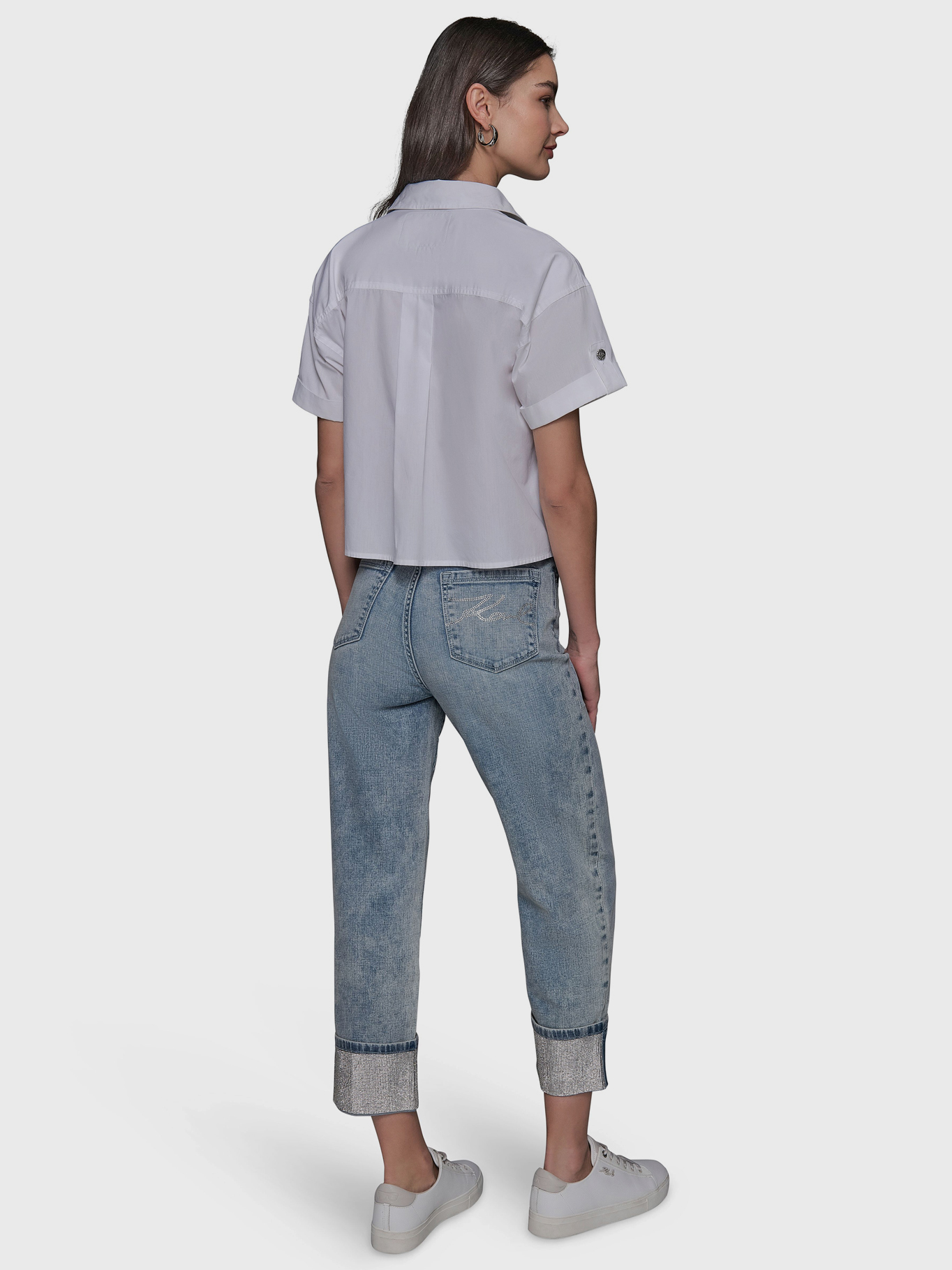 CAMISA CROP DE POPELINA - 3
