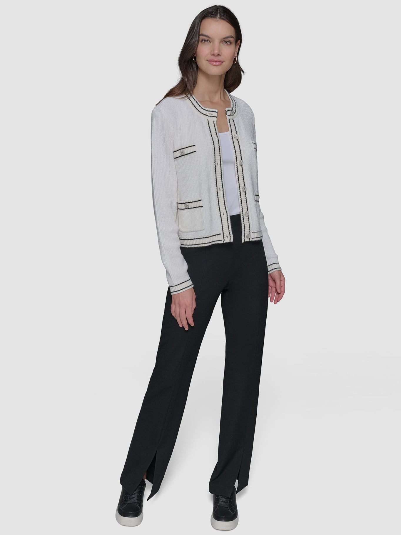SWEATER MARLED DE MULTIPLES BOLSILLOS - 2