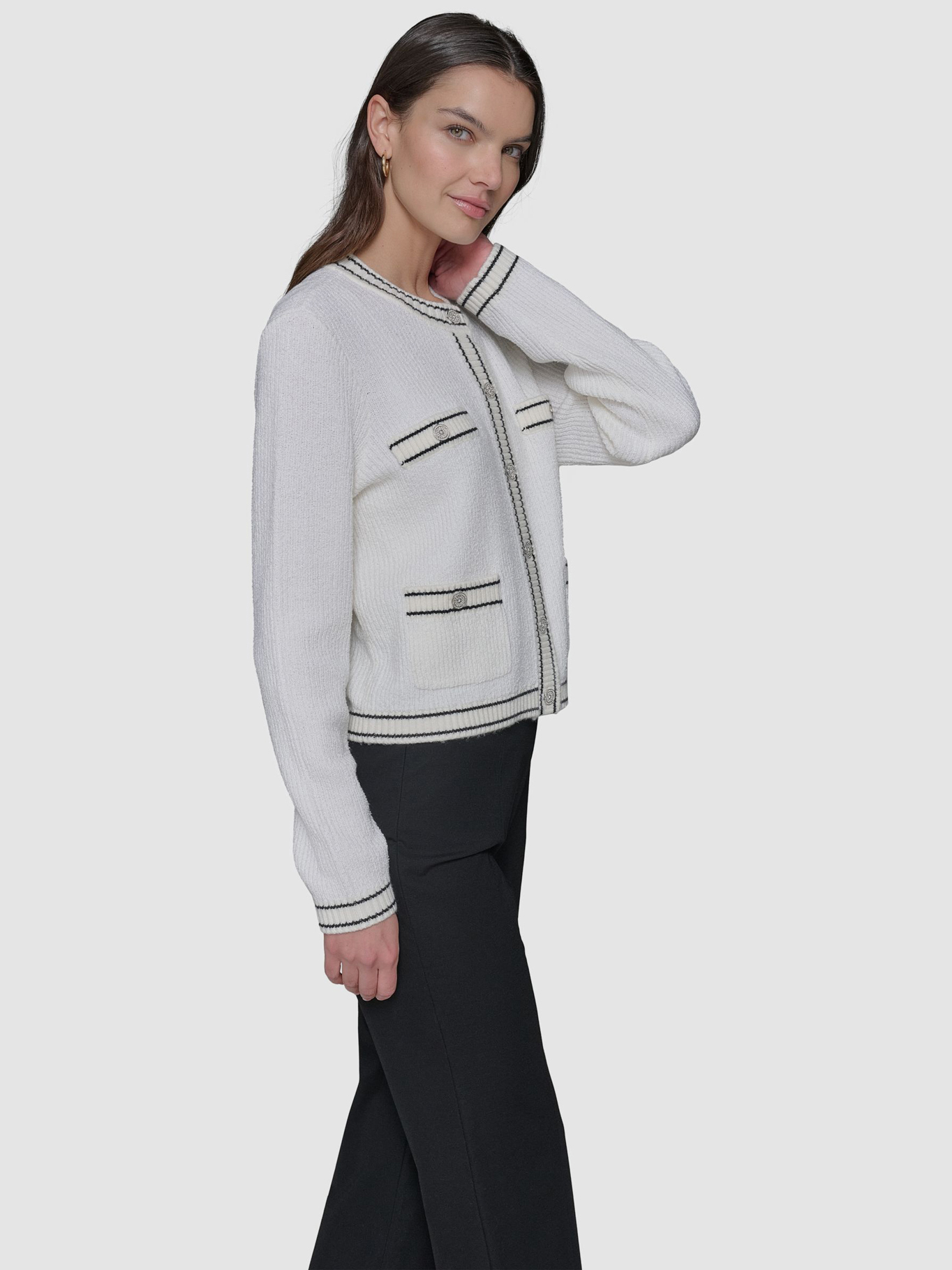 SWEATER MARLED DE MULTIPLES BOLSILLOS - 5