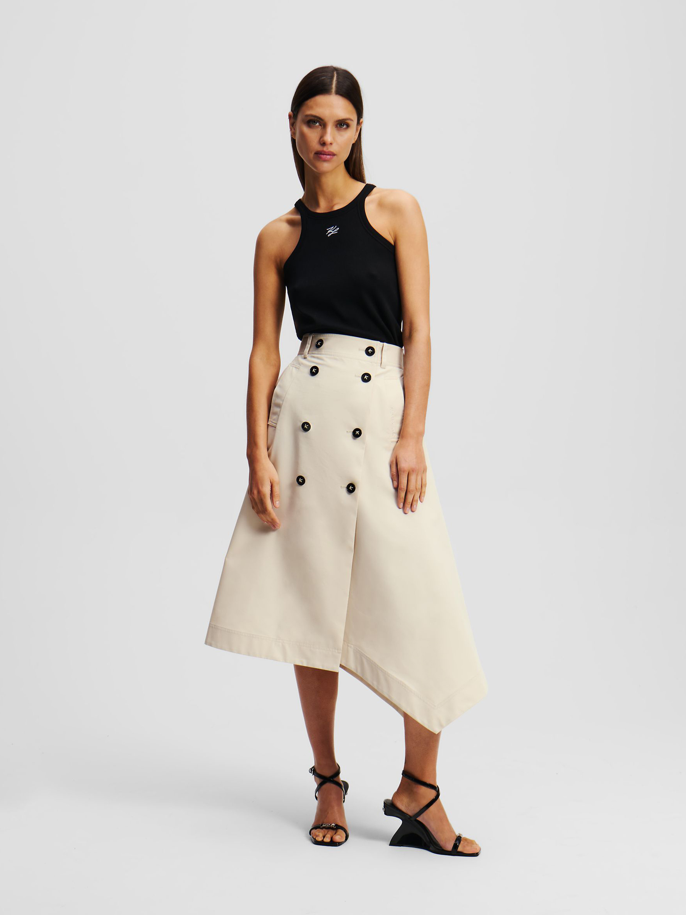 FALDA TRENCH DE SARGA DE ALGODON - 1