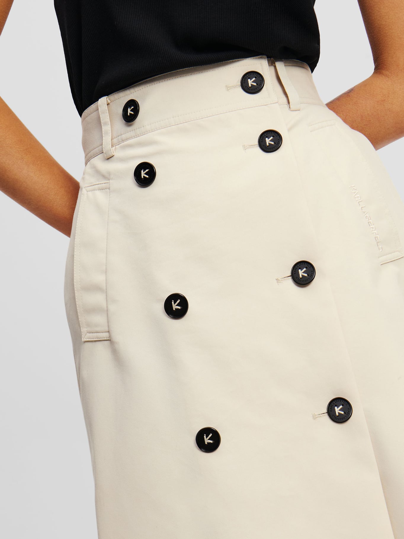 FALDA TRENCH DE SARGA DE ALGODON - 2